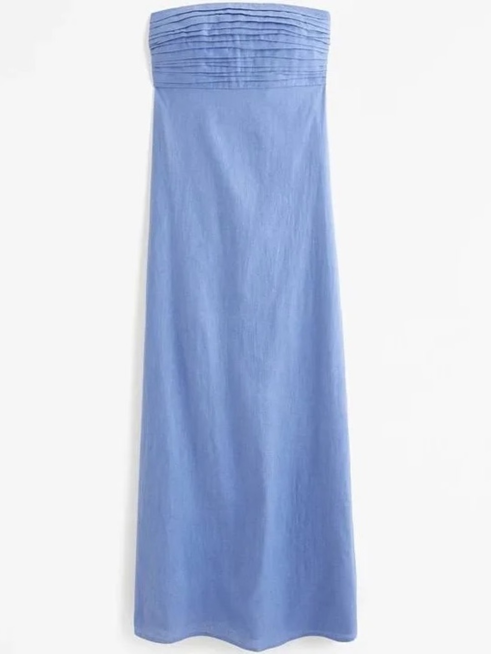 A&F Abercrombie & Fitch Emerson Strapless Linen-Blend Maxi Dress